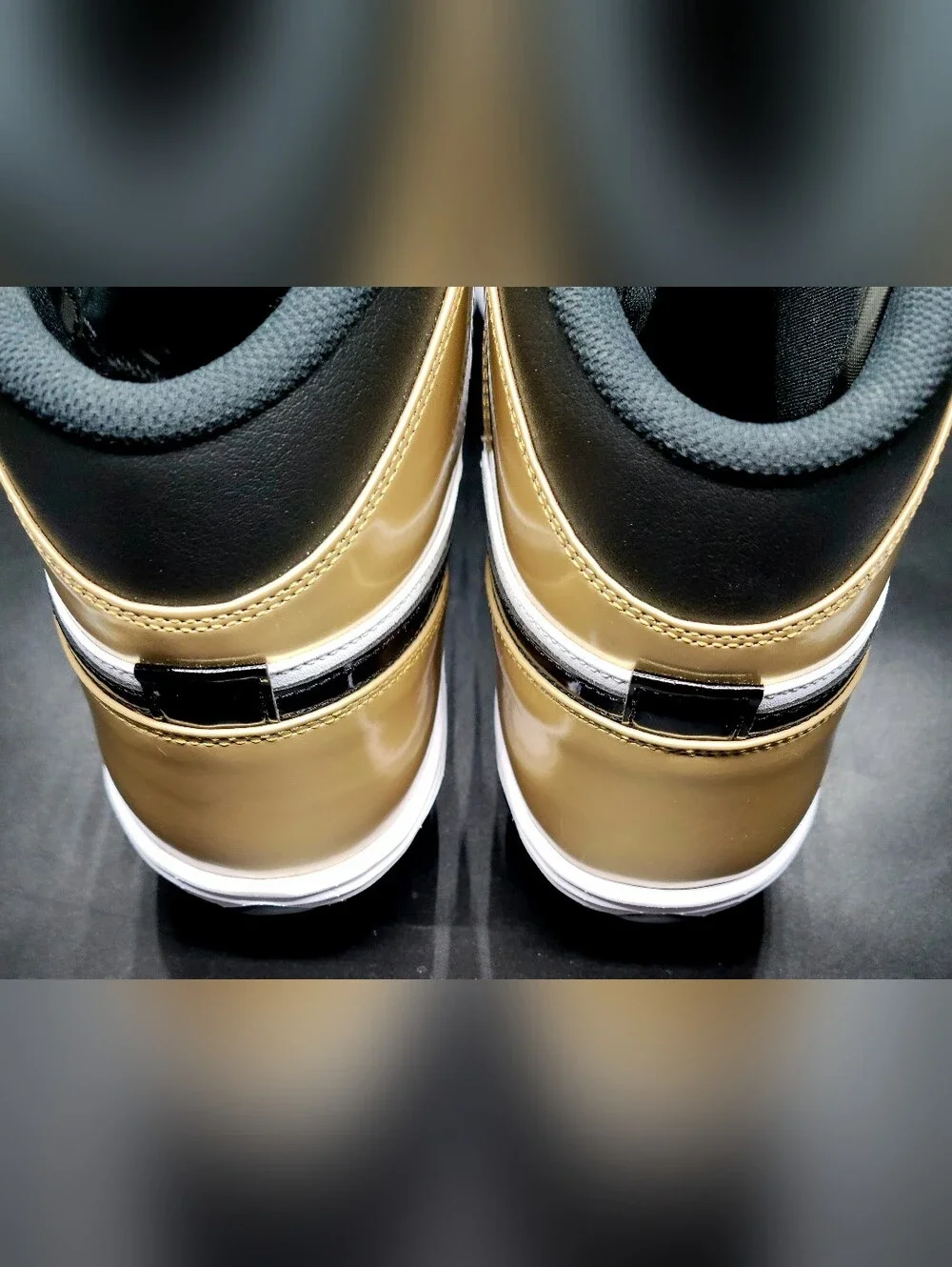 Air Jordan 1 Mid TD *Gold Toe* Football Cleats Sz 17 Men NIB